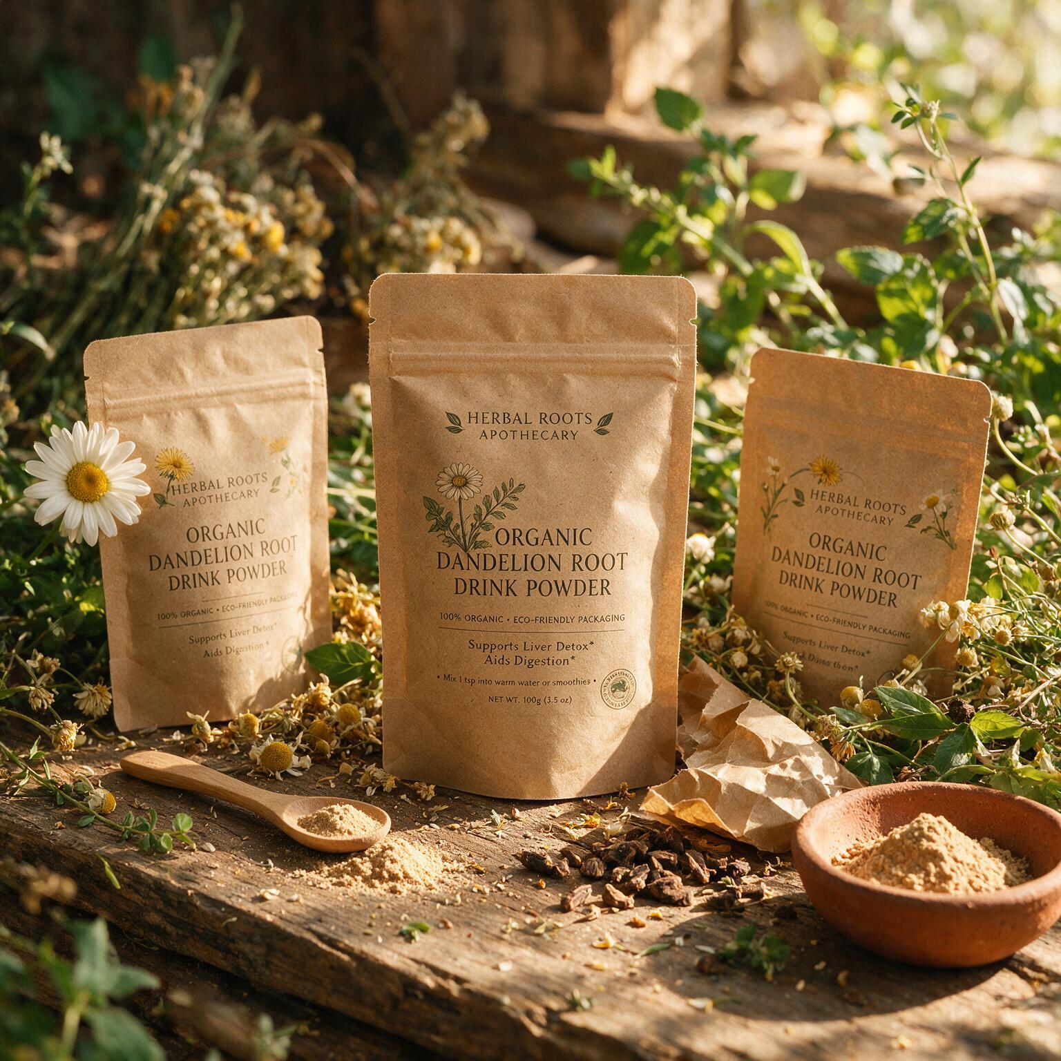 Eco-friendly kraft paper pouches for dry powder products